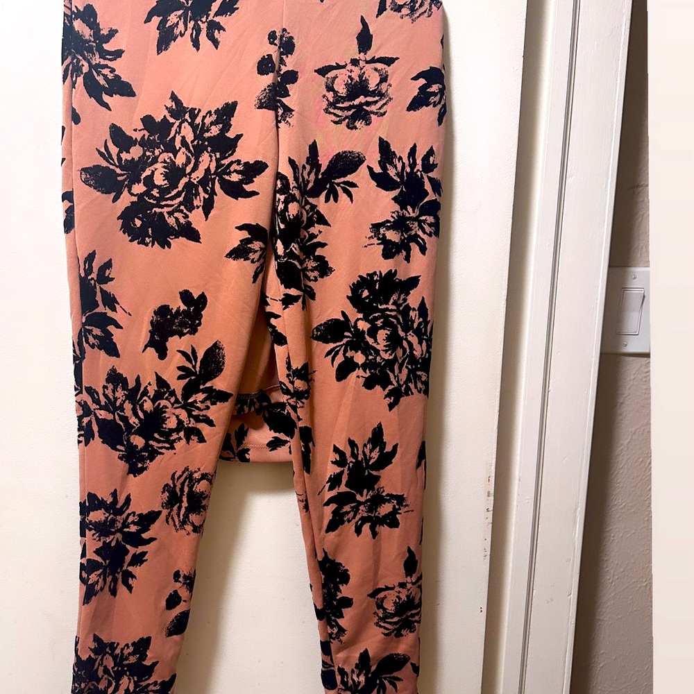 New Women Large Flower Print Sleeveless Off The Shoulder Jumpsuit